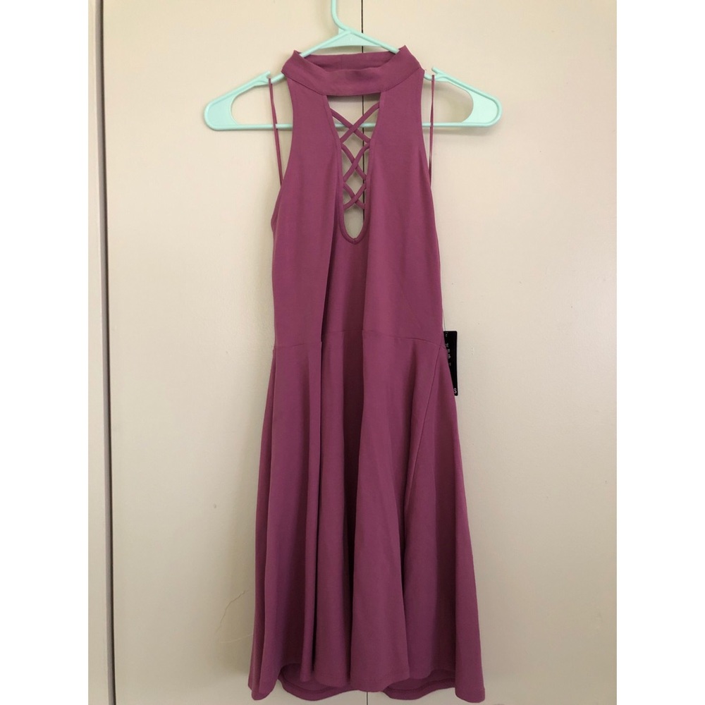 Pink choker dress